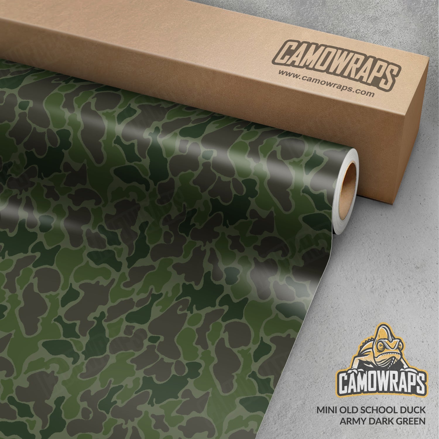 Old School Duck Army Dark Green Gun Skin Vinyl Wrap
