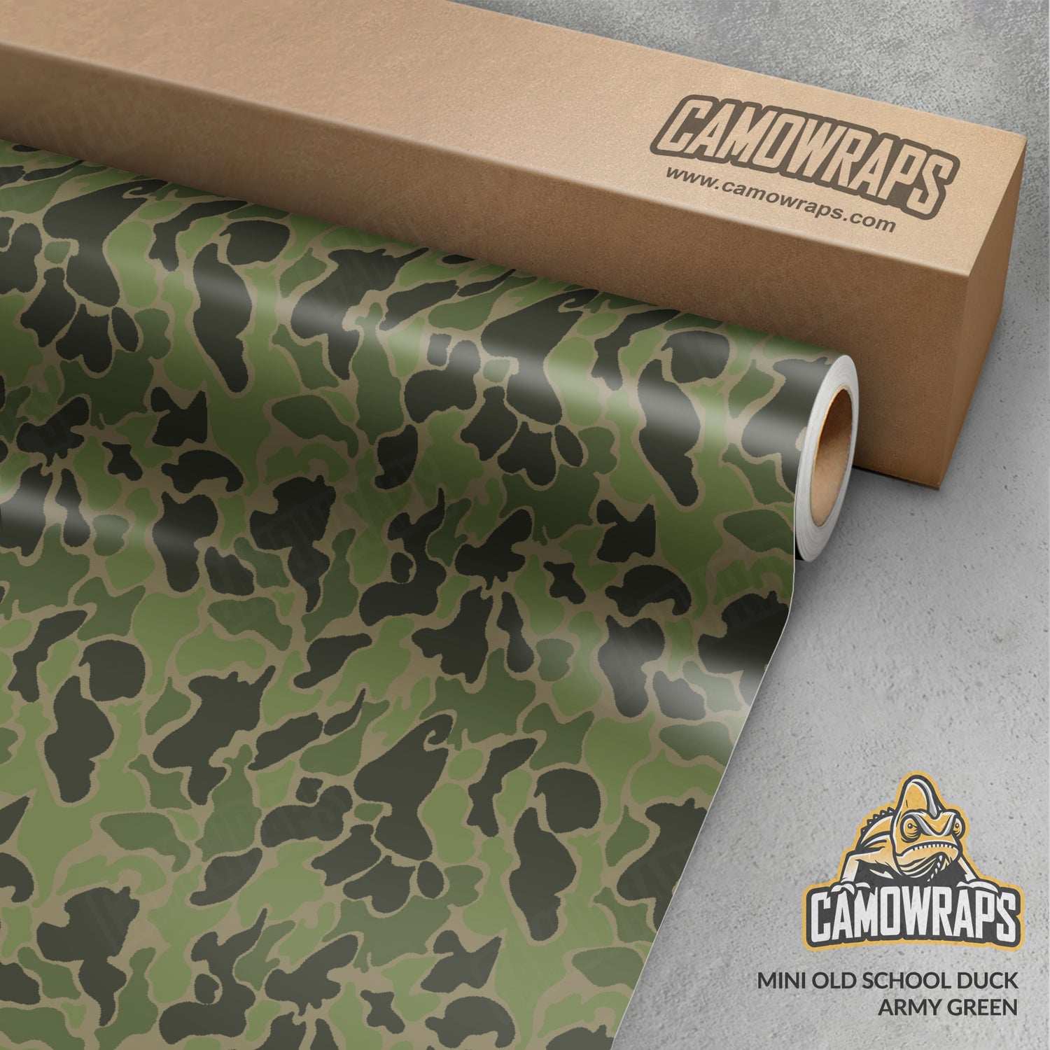 Old School Duck Army Green Gun Skin Vinyl Wrap