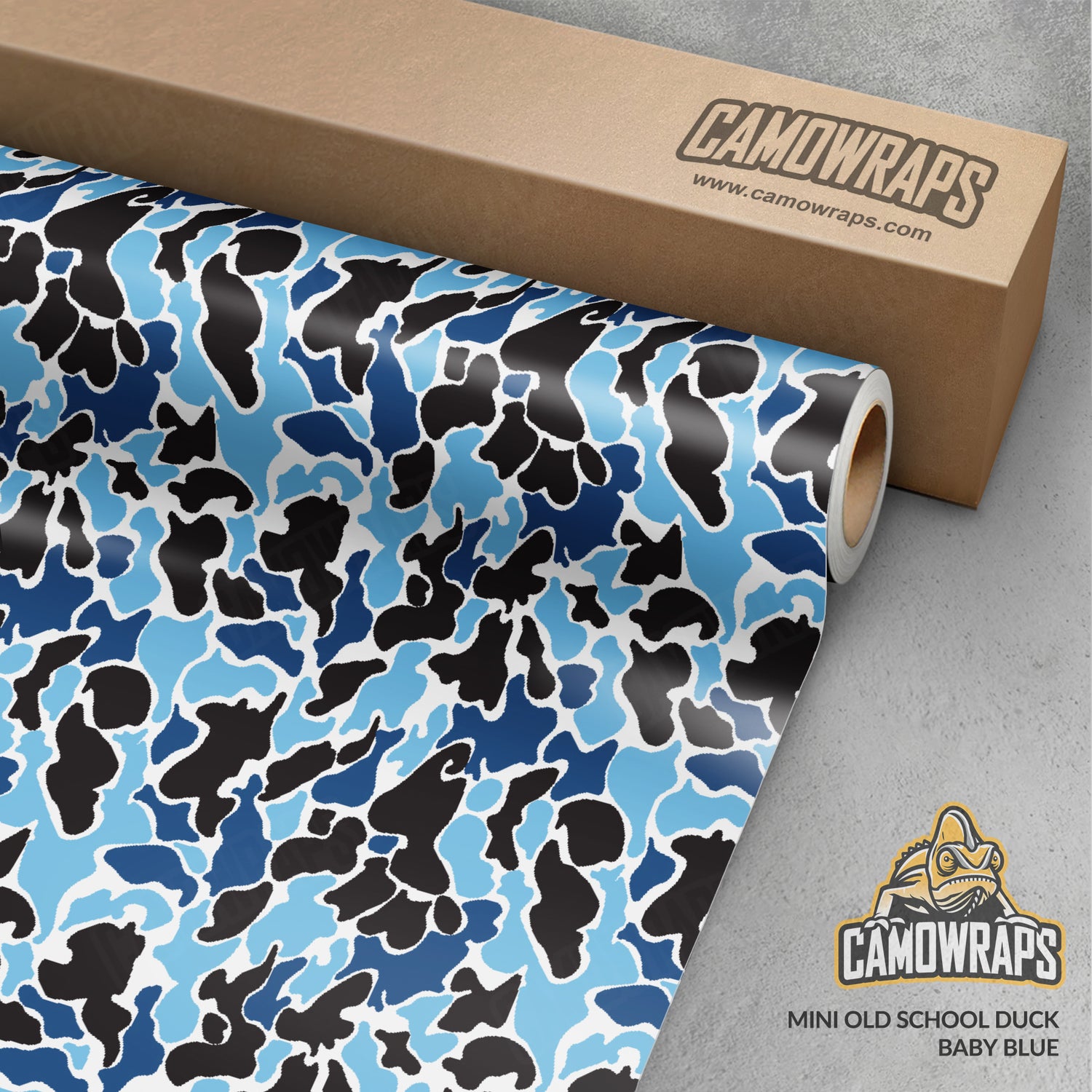 Old School Duck Baby Blue Gun Skin Vinyl Wrap
