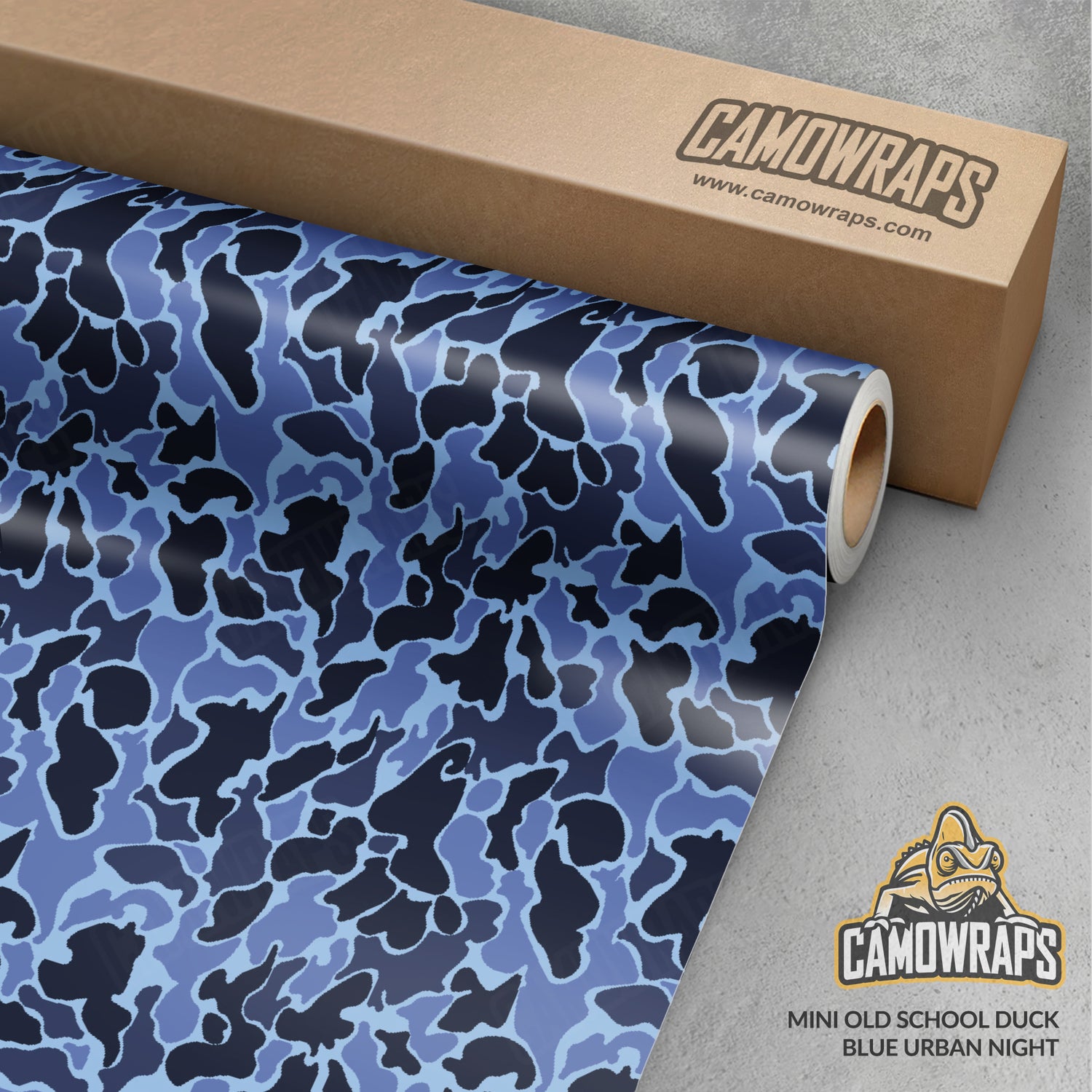 Old School Duck Blue Urban Night Gun Skin Vinyl Wrap
