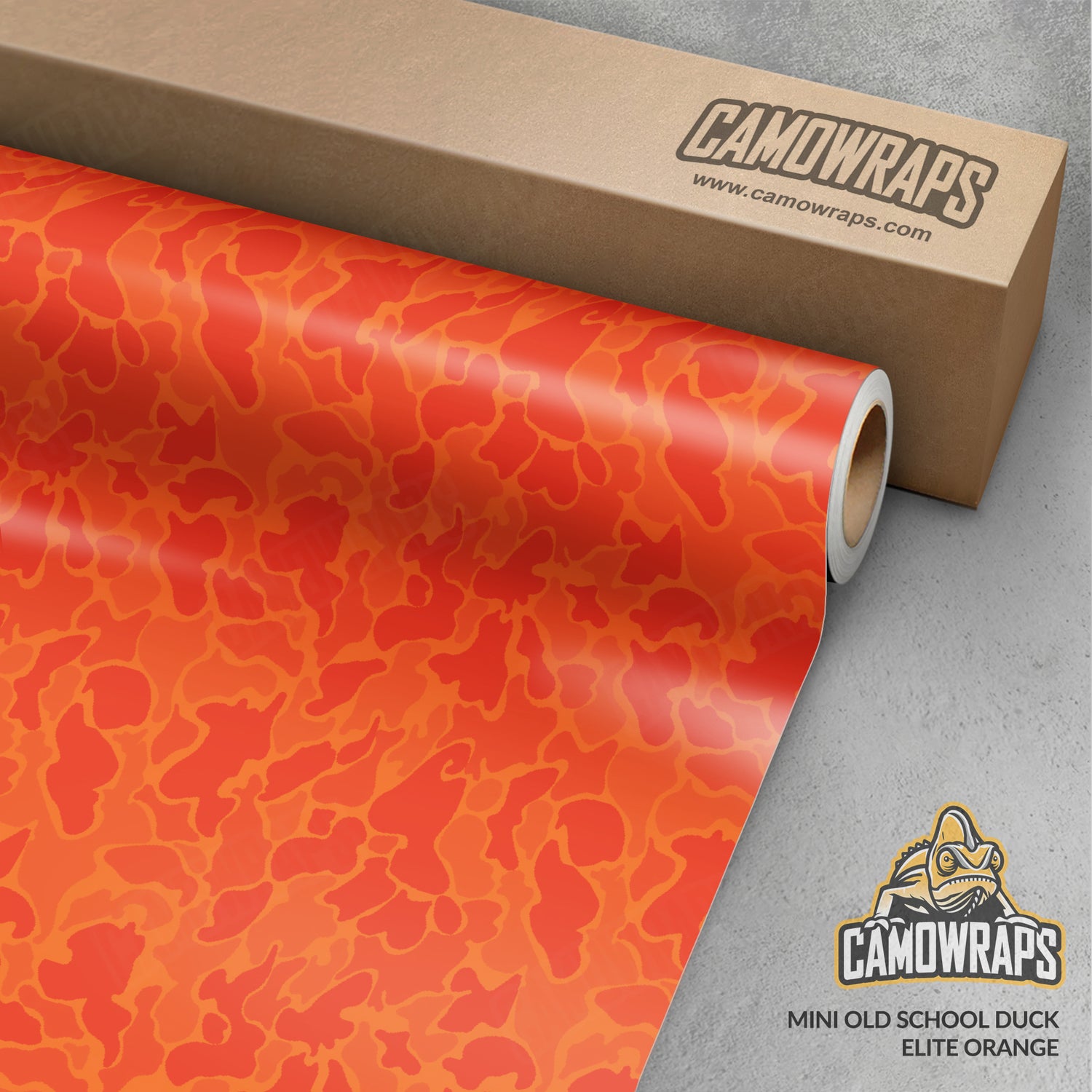 Old School Duck Elite Orange Gun Skin Vinyl Wrap