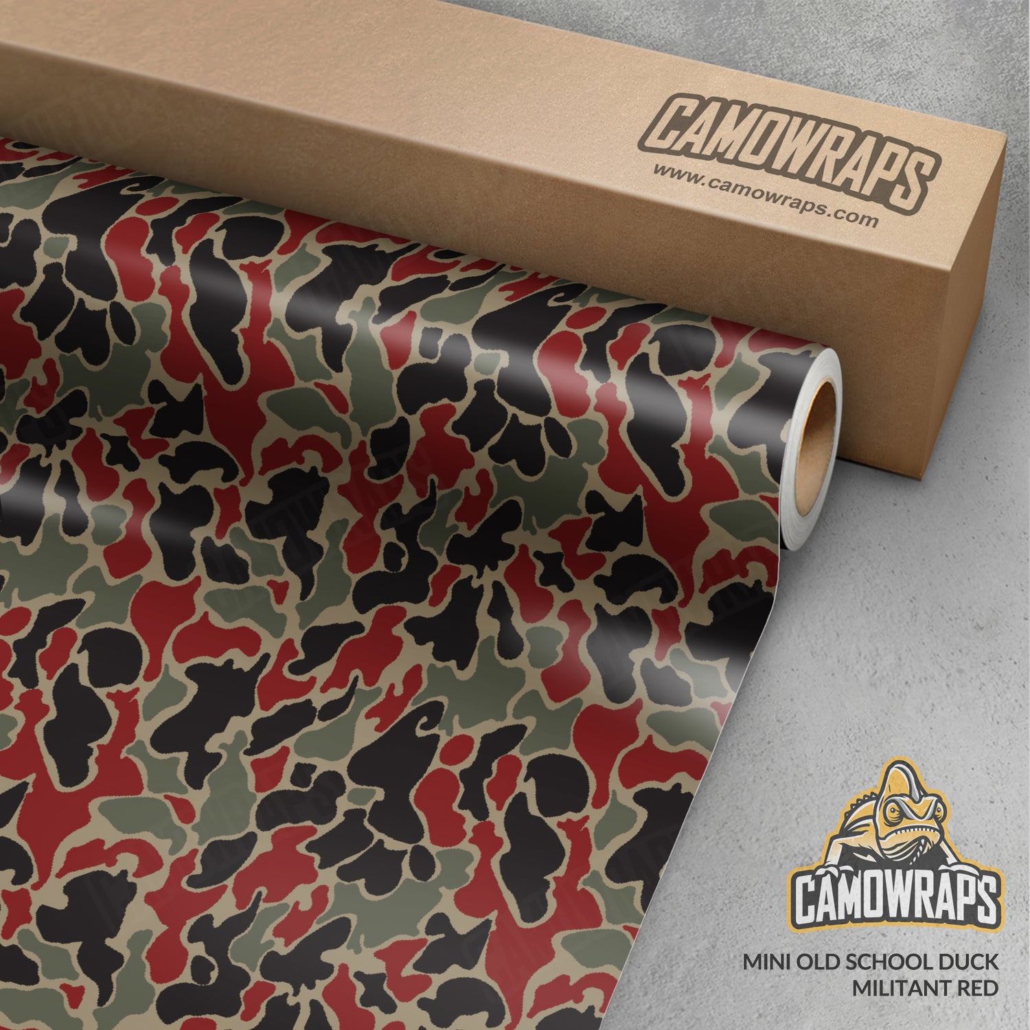 Old School Duck Militant Red Gun Skin Vinyl Wrap