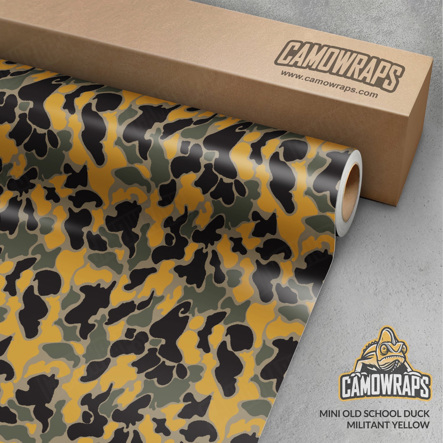 Old School Duck Militant Yellow Gun Skin Vinyl Wrap
