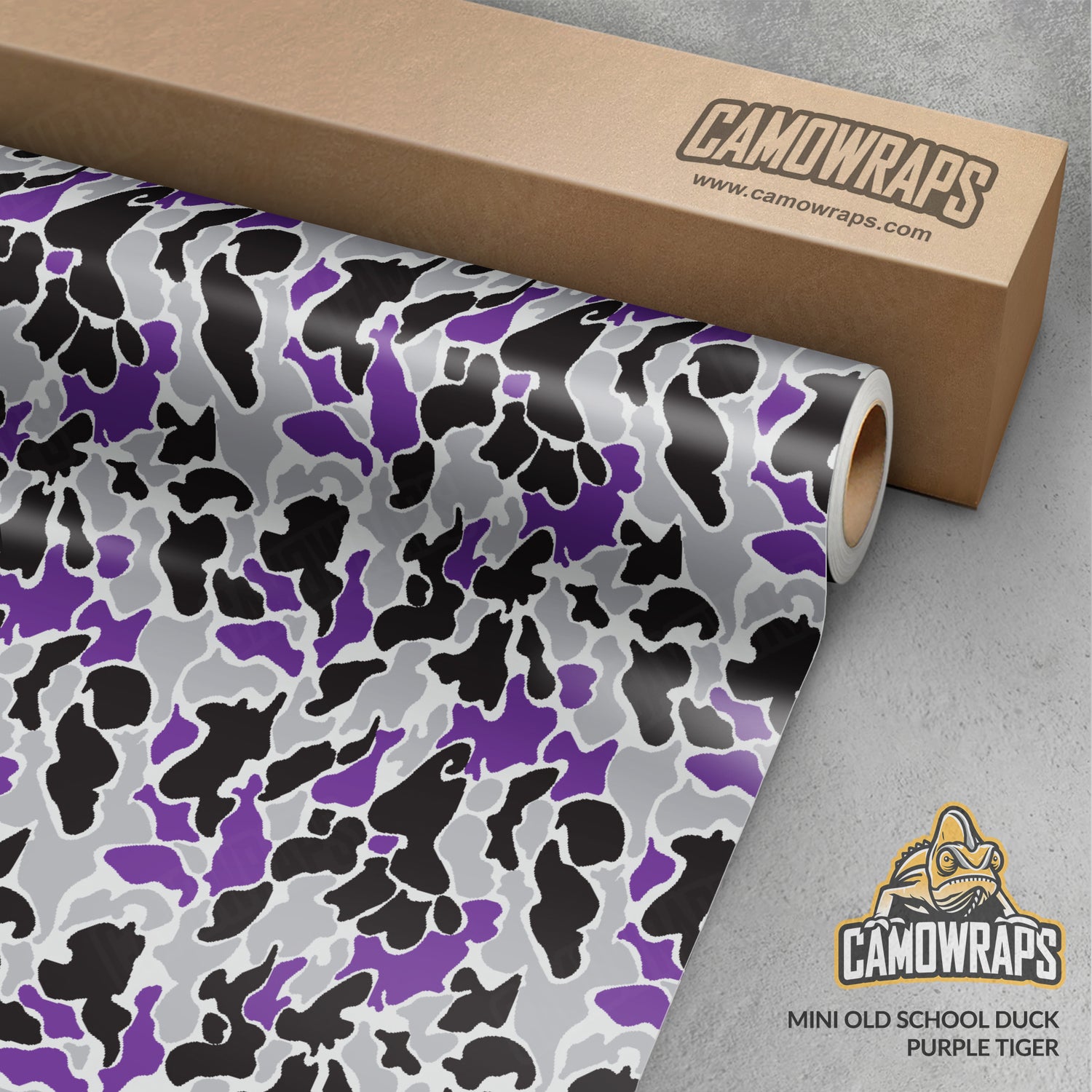 Old School Duck Purple Tiger Gun Skin Vinyl Wrap