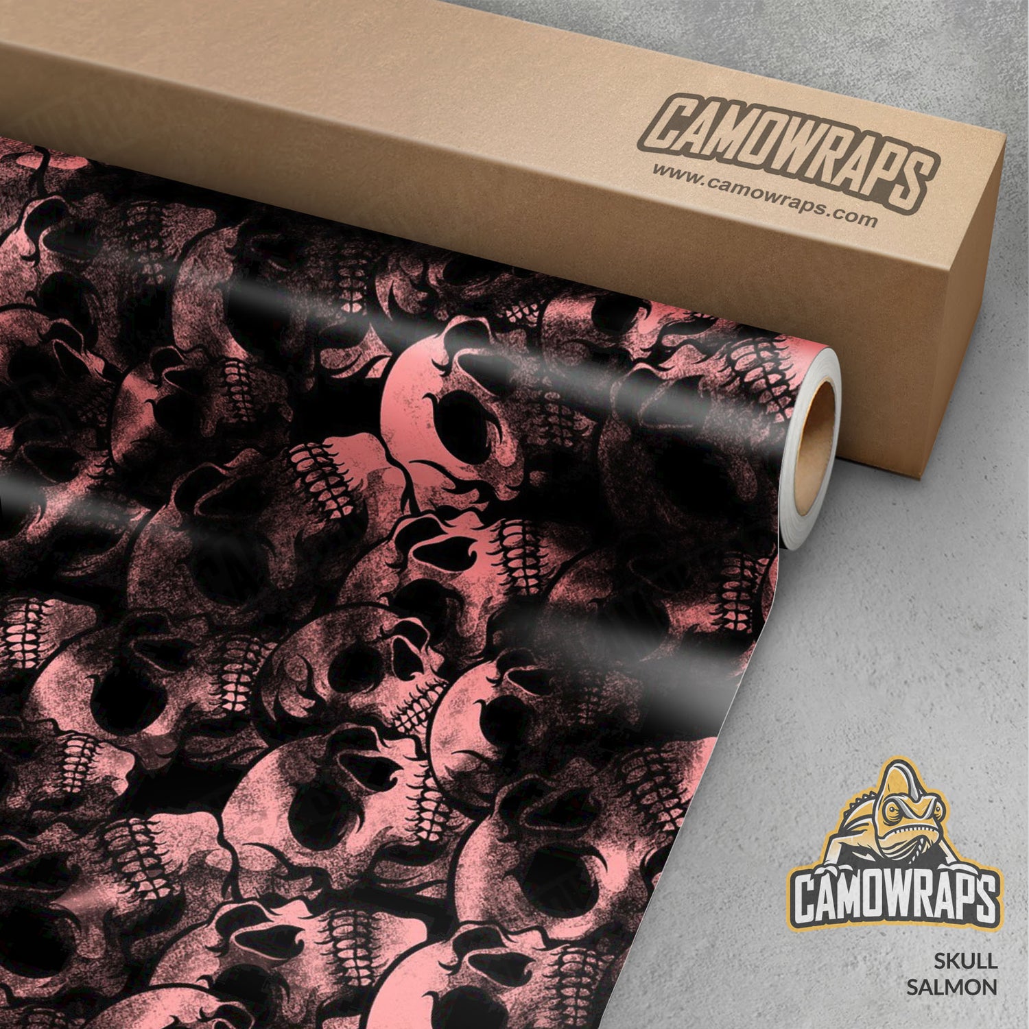 Skull Salmon Gun Skin Vinyl Wrap