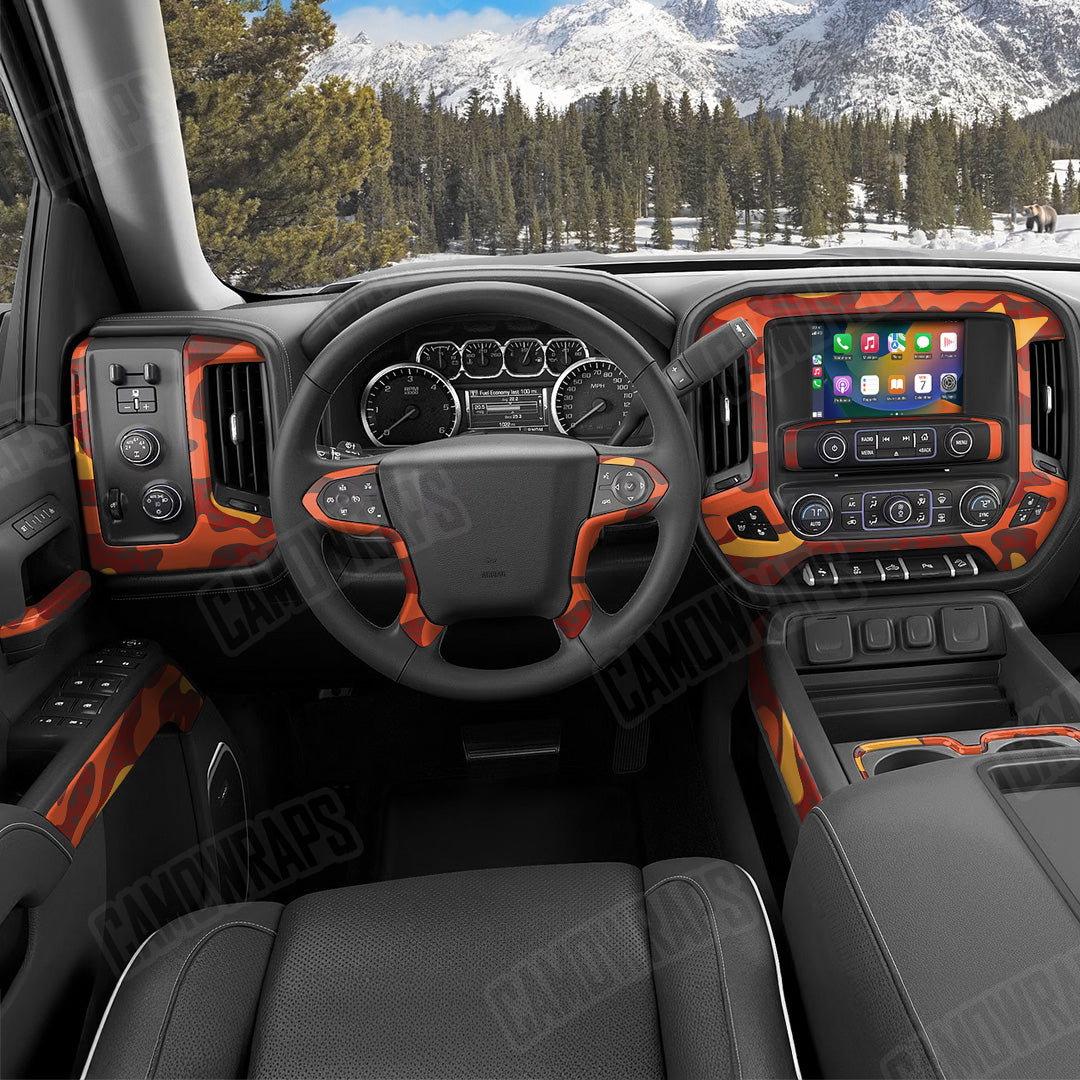 Compound Autumn Camo Car Interior Skin