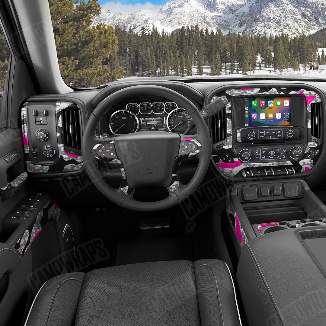 Compound Urban Magenta Camo Car Interior Skin