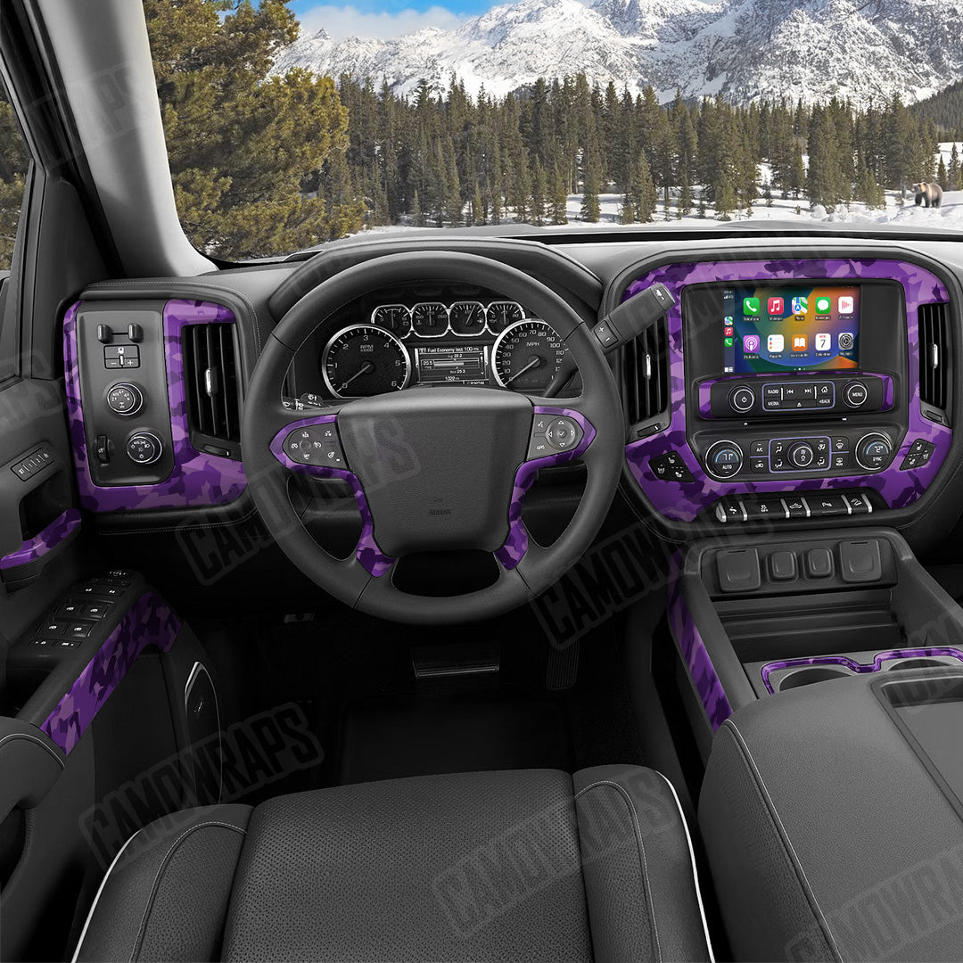Erratic Elite Purple Camo Car Interior Skin