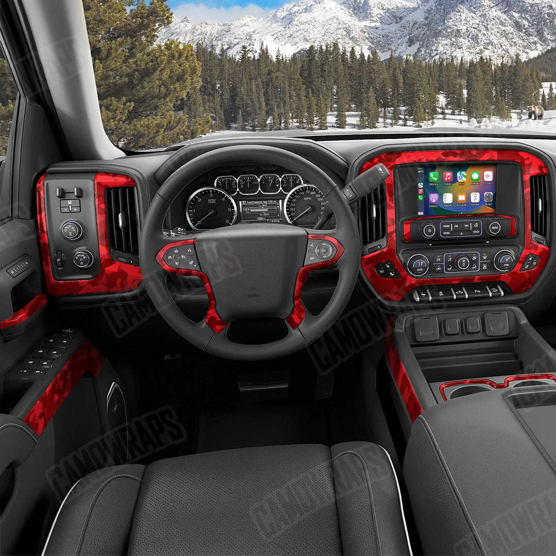 Erratic Elite Red Camo Car Interior Skin