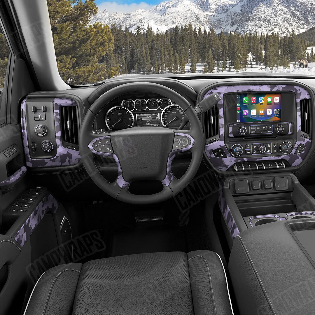 Erratic Lilac Camo Car Interior Skin