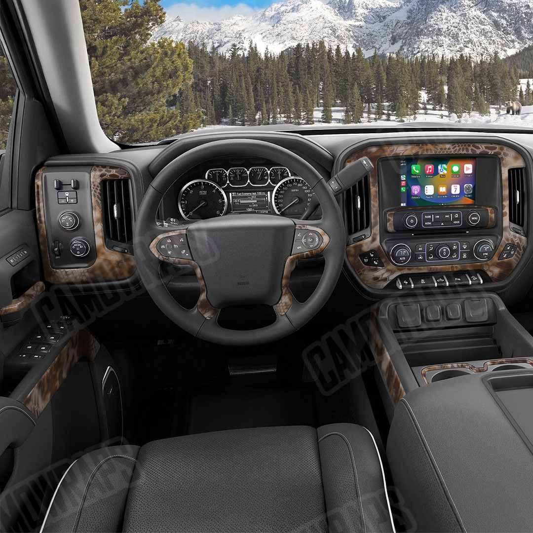 Kryptek Banshee Camo Car Interior Skin