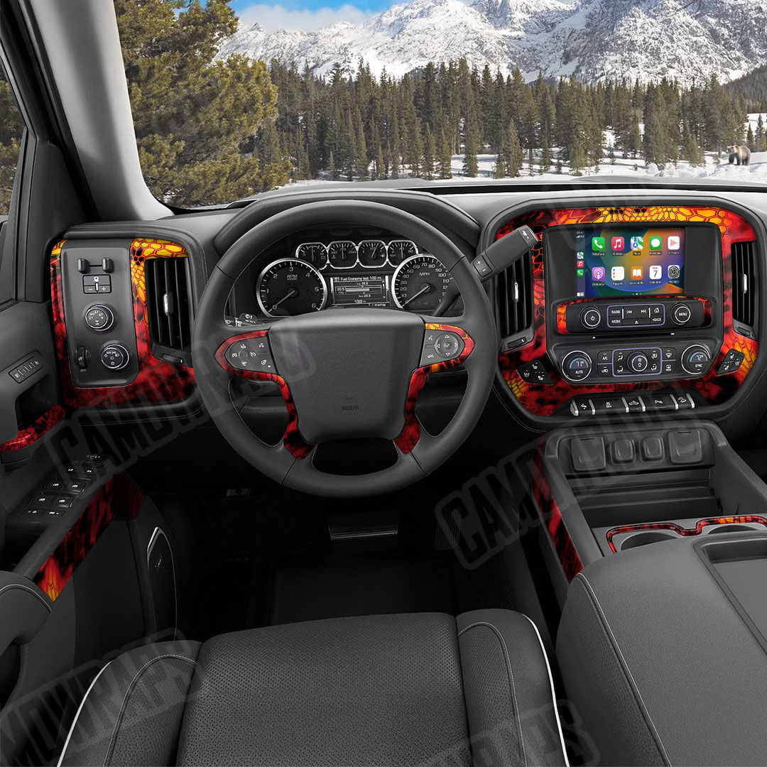 Kryptek Lava Camo Car Interior Skin