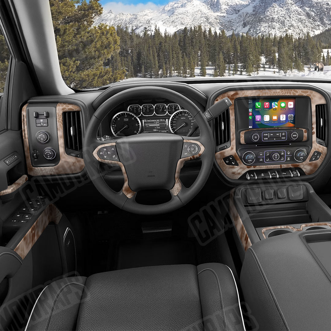 Kryptek Nomad Camo Car Interior Skin