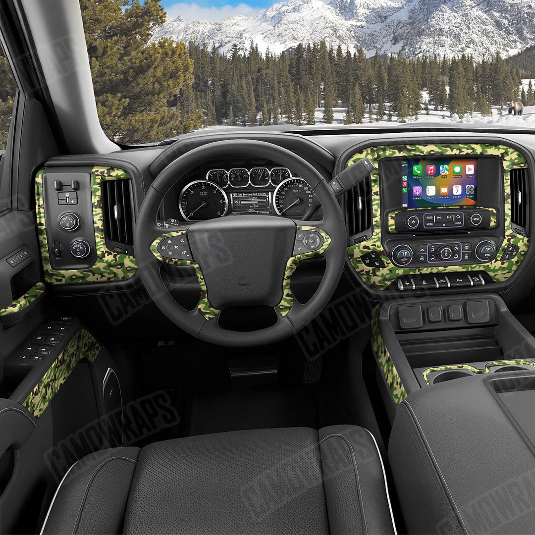 Classic Jungle Camo Car Interior Skin