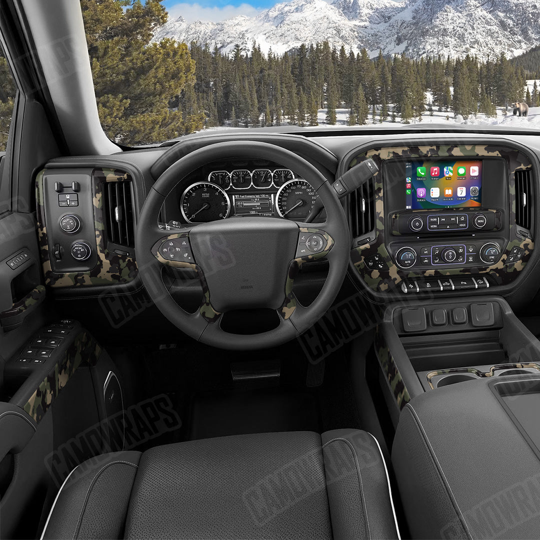 Cumulus Militant Charcoal Camo Car Interior Skin