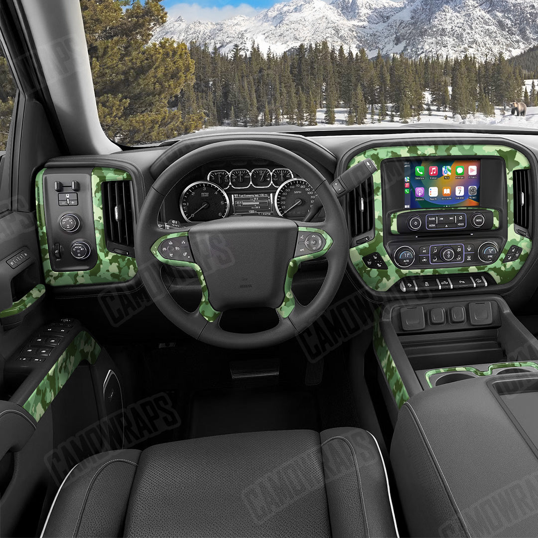 Cumulus Pistachio Camo Car Interior Skin
