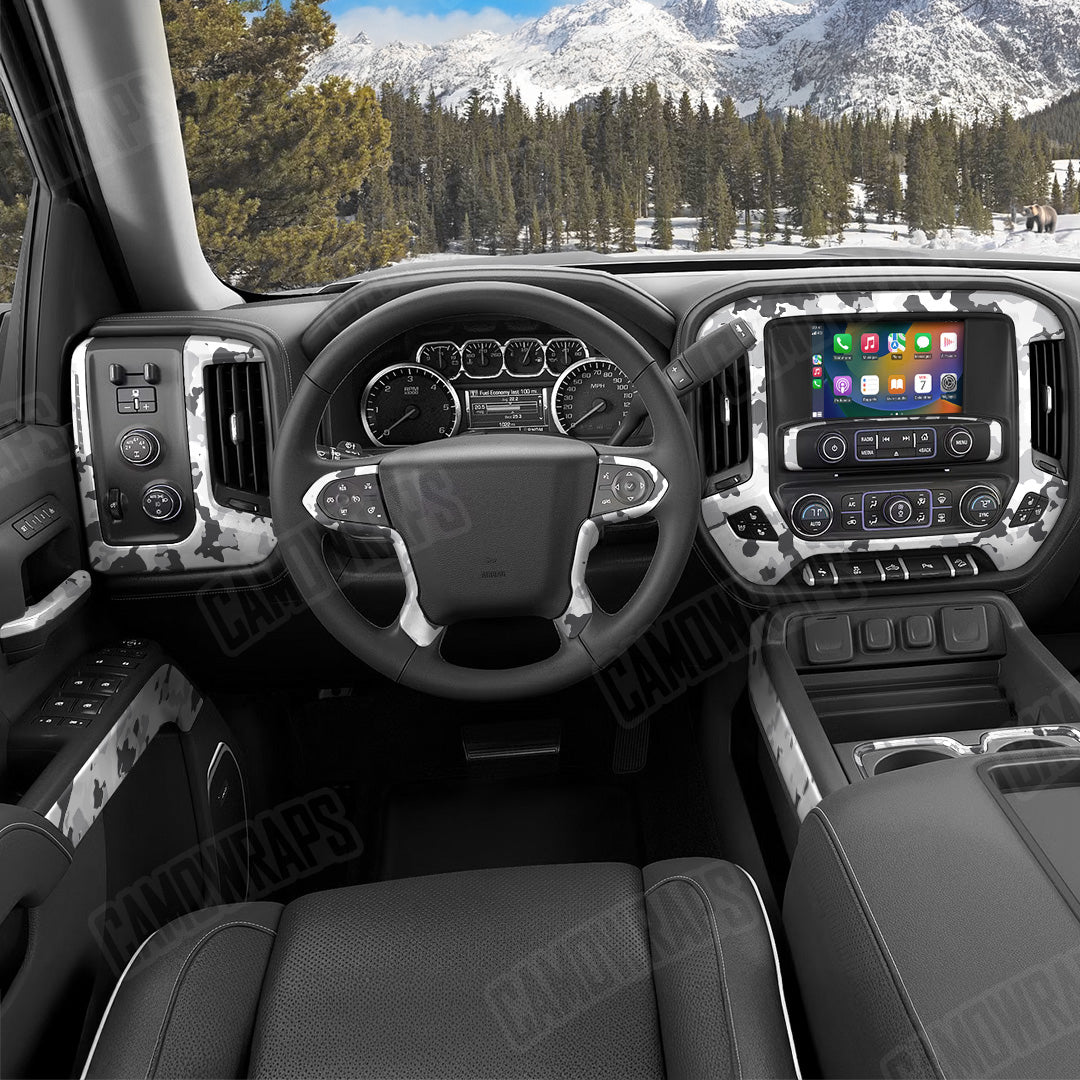 Cumulus Snow Camo Car Interior Skin