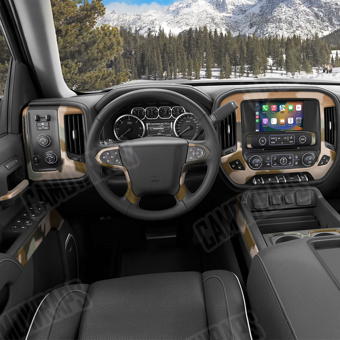 Large Nemesis Desert Scorpion Camo Car Interior Skin