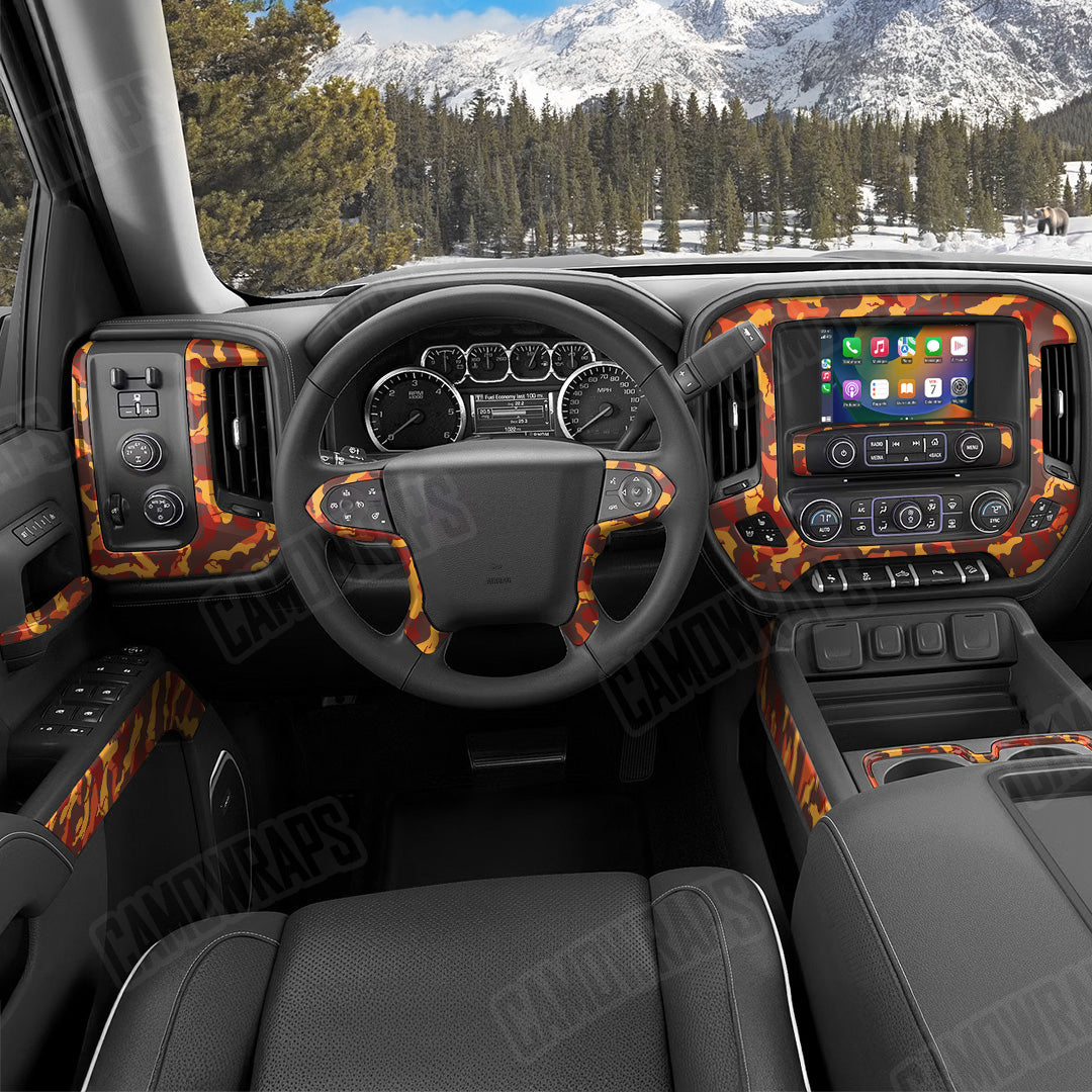 Ragged Autumn Camo Car Interior Skin
