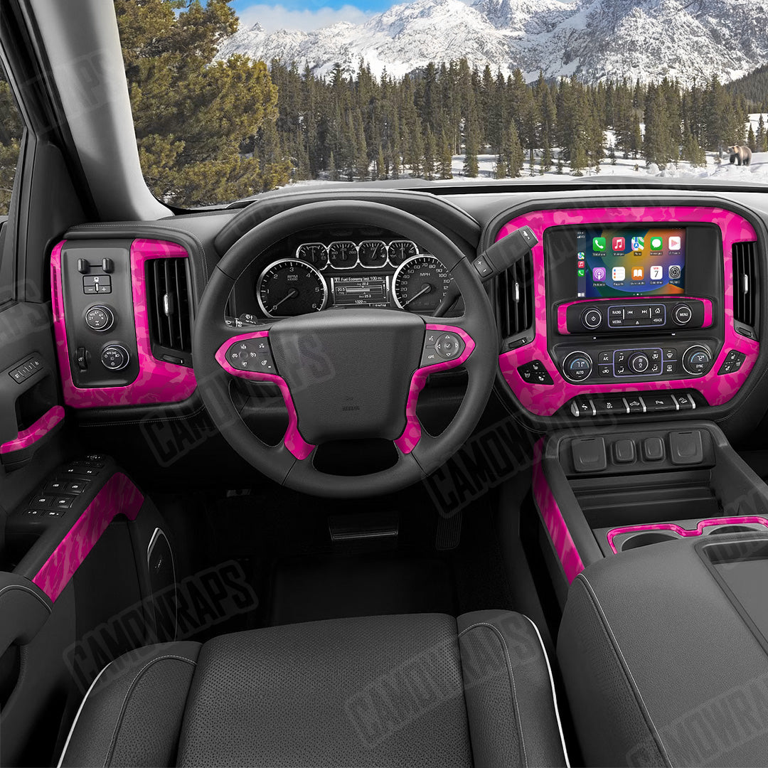 Ragged Elite Magenta Camo Car Interior Skin