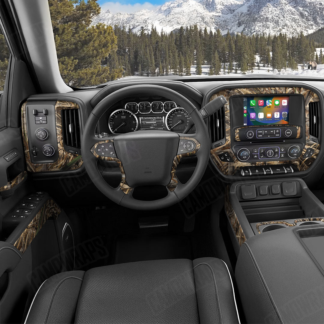 Large Realtree MAX-5 Camo Car Interior Skin