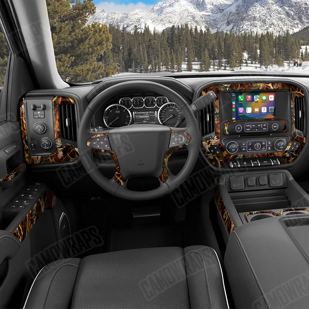 Nature Burning Voodoo Camo Car Interior Skin