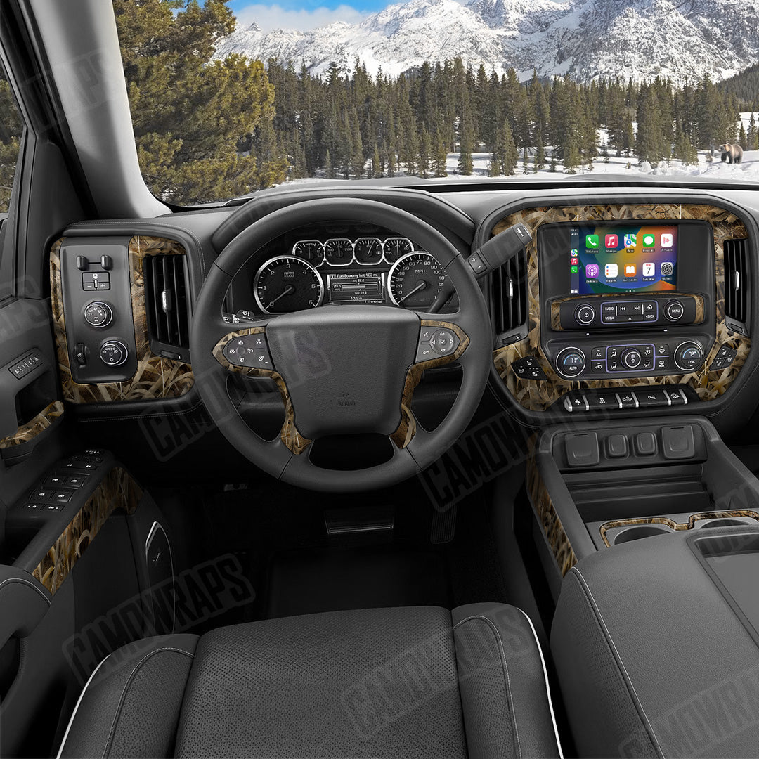 Nature Grassland Camo Car Interior Skin