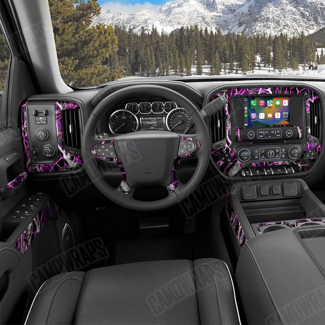 Nature Pink Voodoo Camo Car Interior Skin