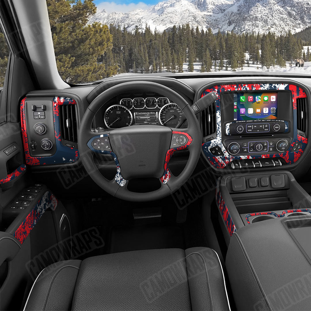 Pasted America Camo Car Interior Skin