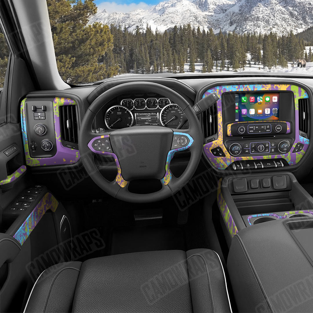 Pasted Carnival Camo Car Interior Skin