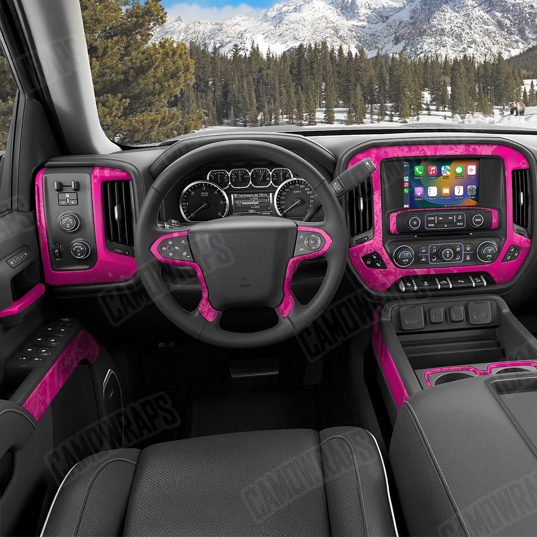Pasted Elite Magenta Camo Car Interior Skin