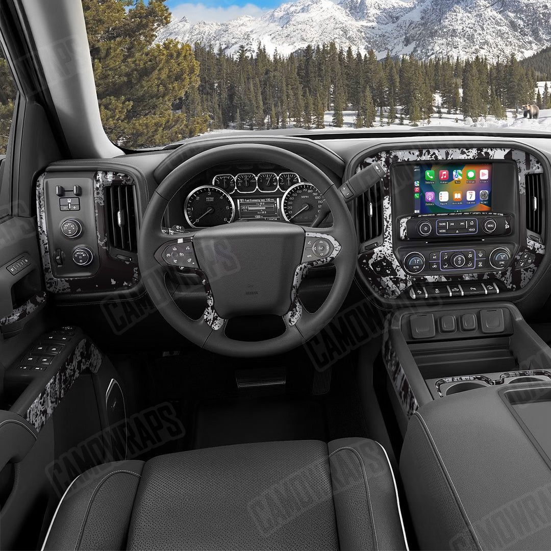 Pasted Urban Night Camo Car Interior Skin