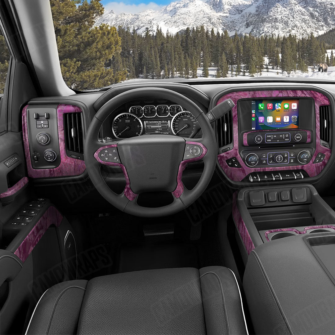 Realtree Aspect Cranberry Camo Car Interior Skin