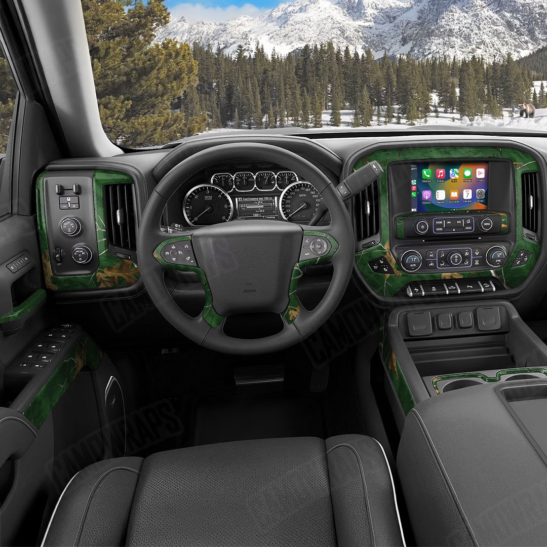 Realtree XTRA Colors Green Camo Car Interior Skin