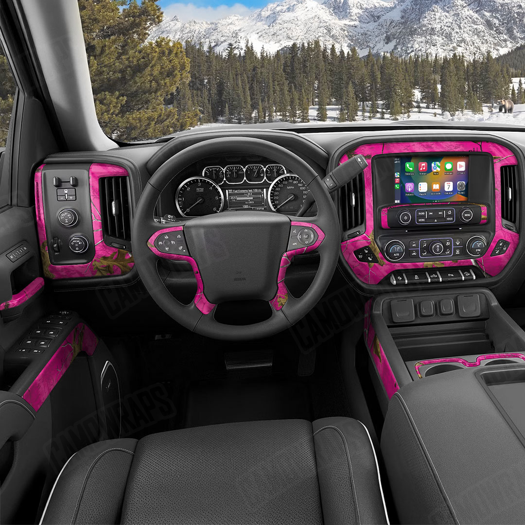 Realtree XTRA Colors Magenta Camo Car Interior Skin