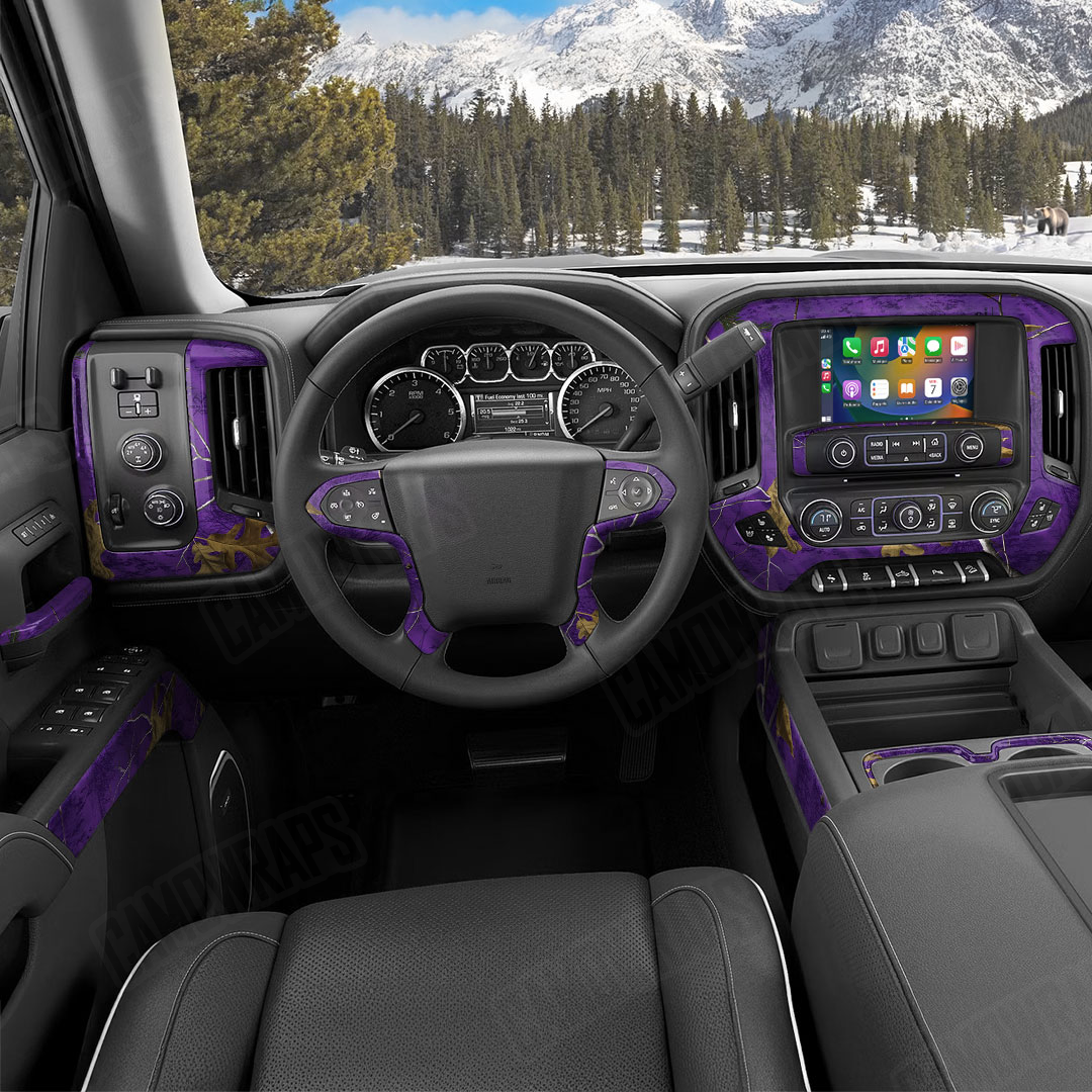Realtree XTRA Colors Purple Camo Car Interior Skin
