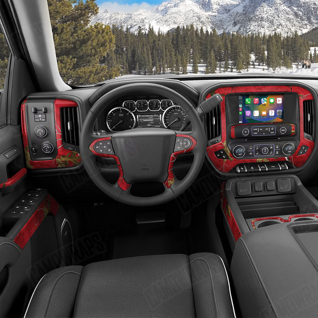 Realtree XTRA Colors Red Camo Car Interior Skin