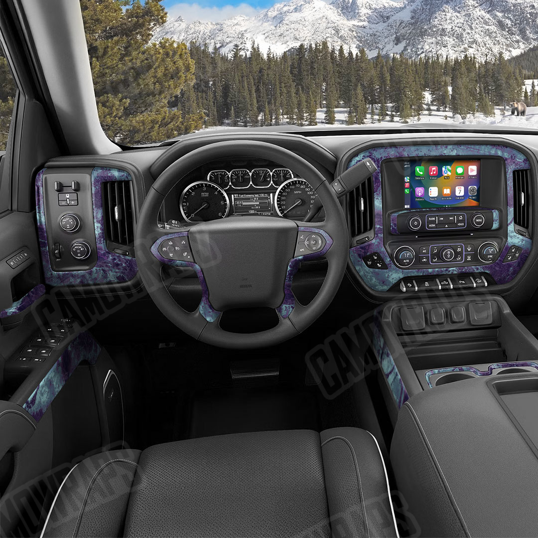 Realtree XTREME Frozen Grape Camo Car Interior Skin