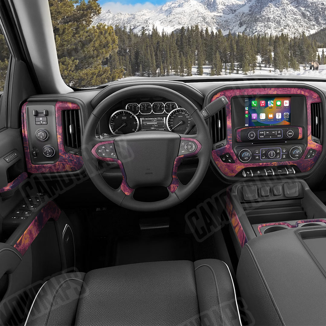 Realtree XTREME Gothic Grape Camo Car Interior Skin