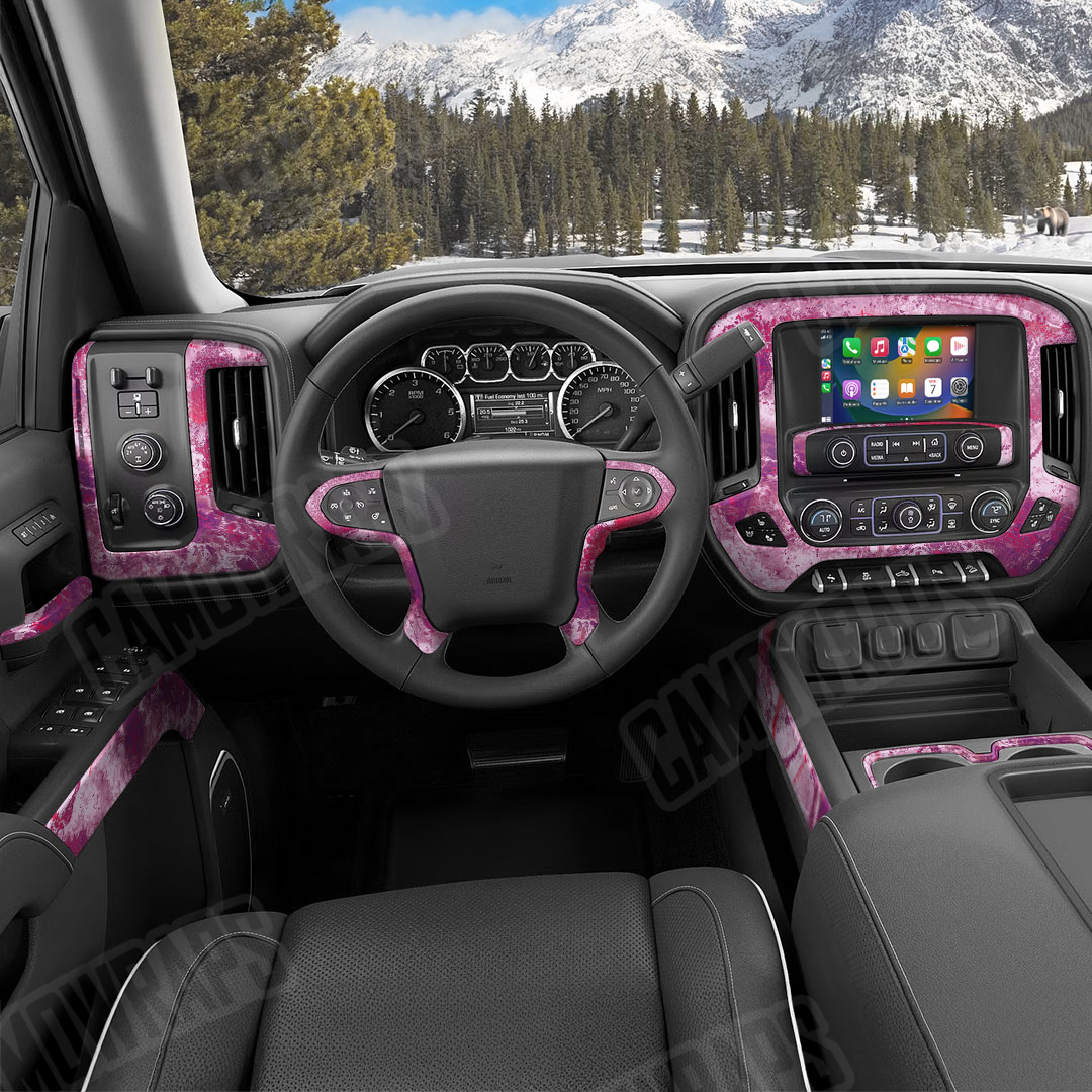 Realtree XTREME Hot Pop Camo Car Interior Skin