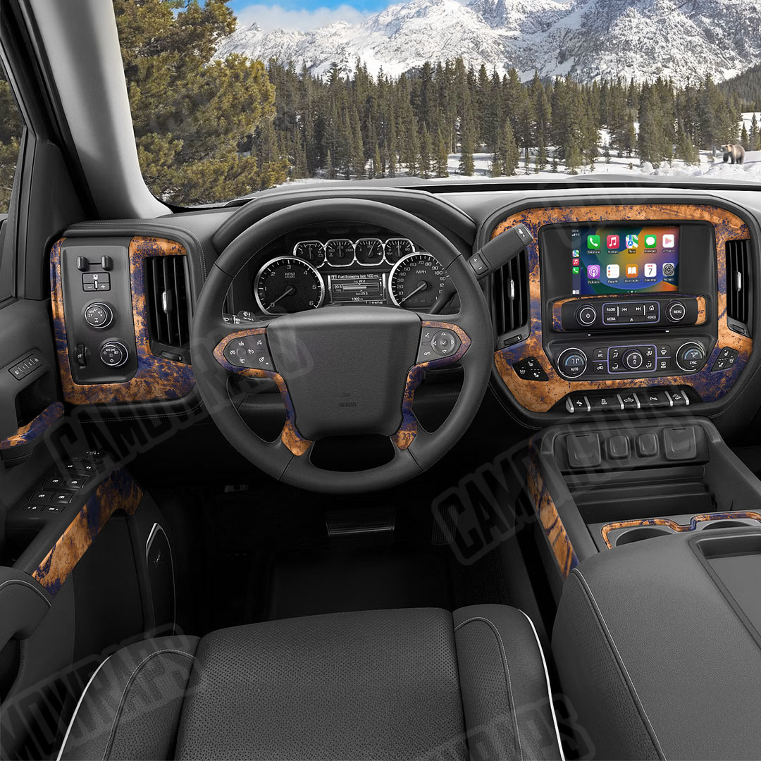 Realtree XTREME Spiced Navy Camo Car Interior Skin