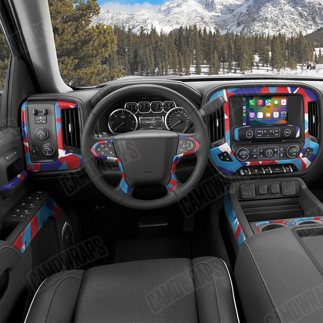 Shattered M-Series Camo Car Interior Skin