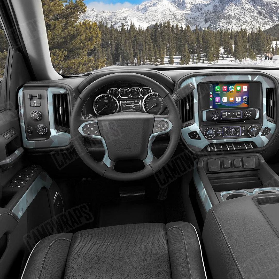 Shattered Overcast Camo Car Interior Skin