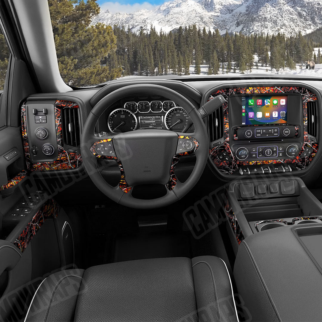 Sirphis Wildfire Camo Car Interior Skin