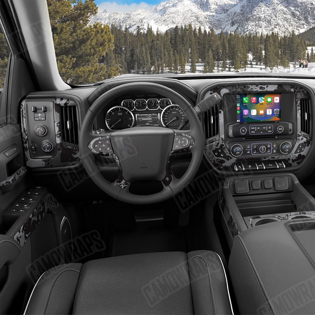 Tire Splatter Midnight Camo Car Interior Skin