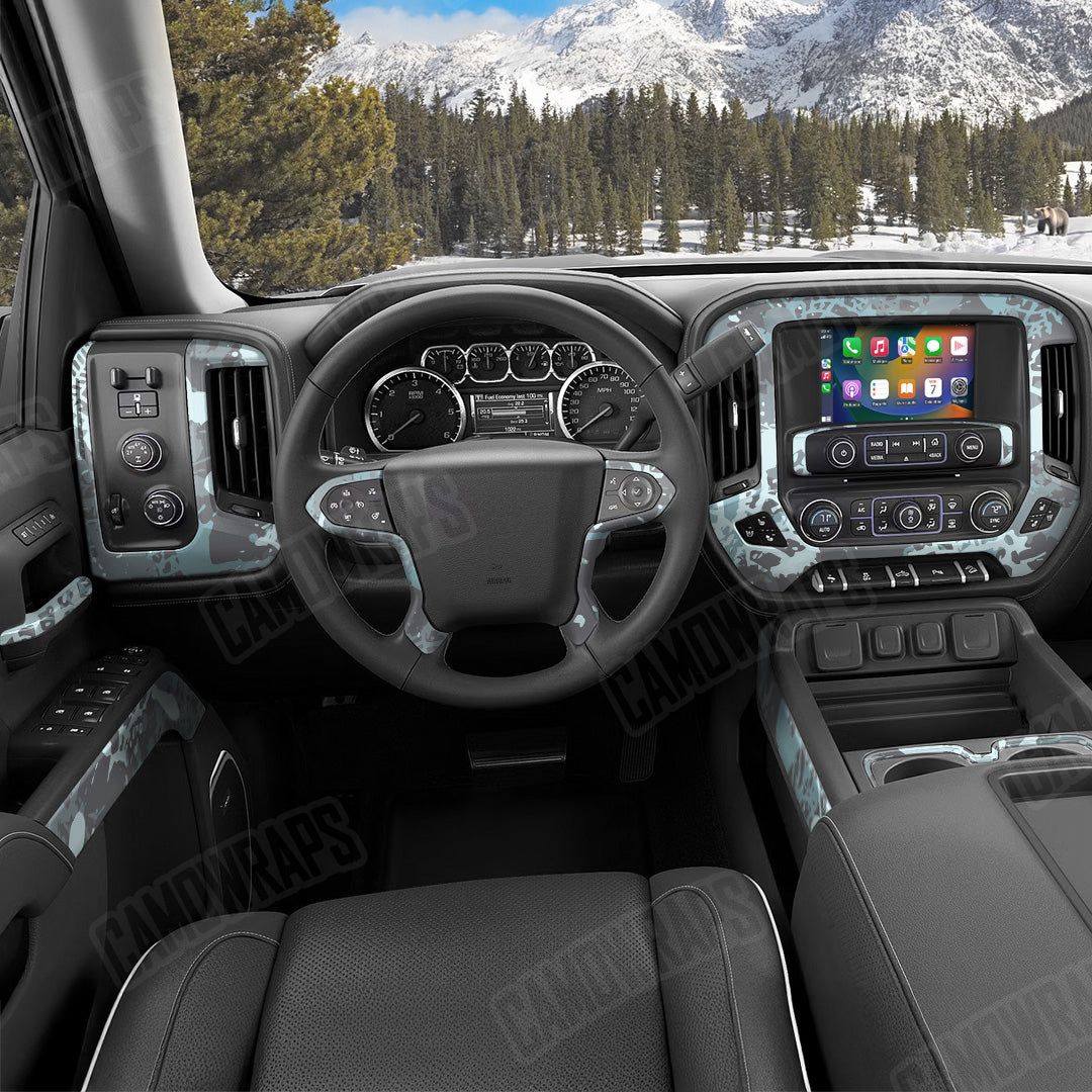 Tire Splatter Overcast Camo Car Interior Skin
