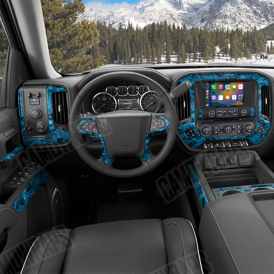 Toadaflage Blue Camo Car Interior Skin