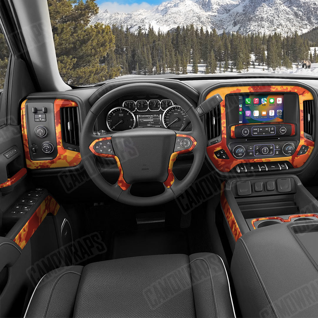 Treetop Autumn Camo Car Interior Skin
