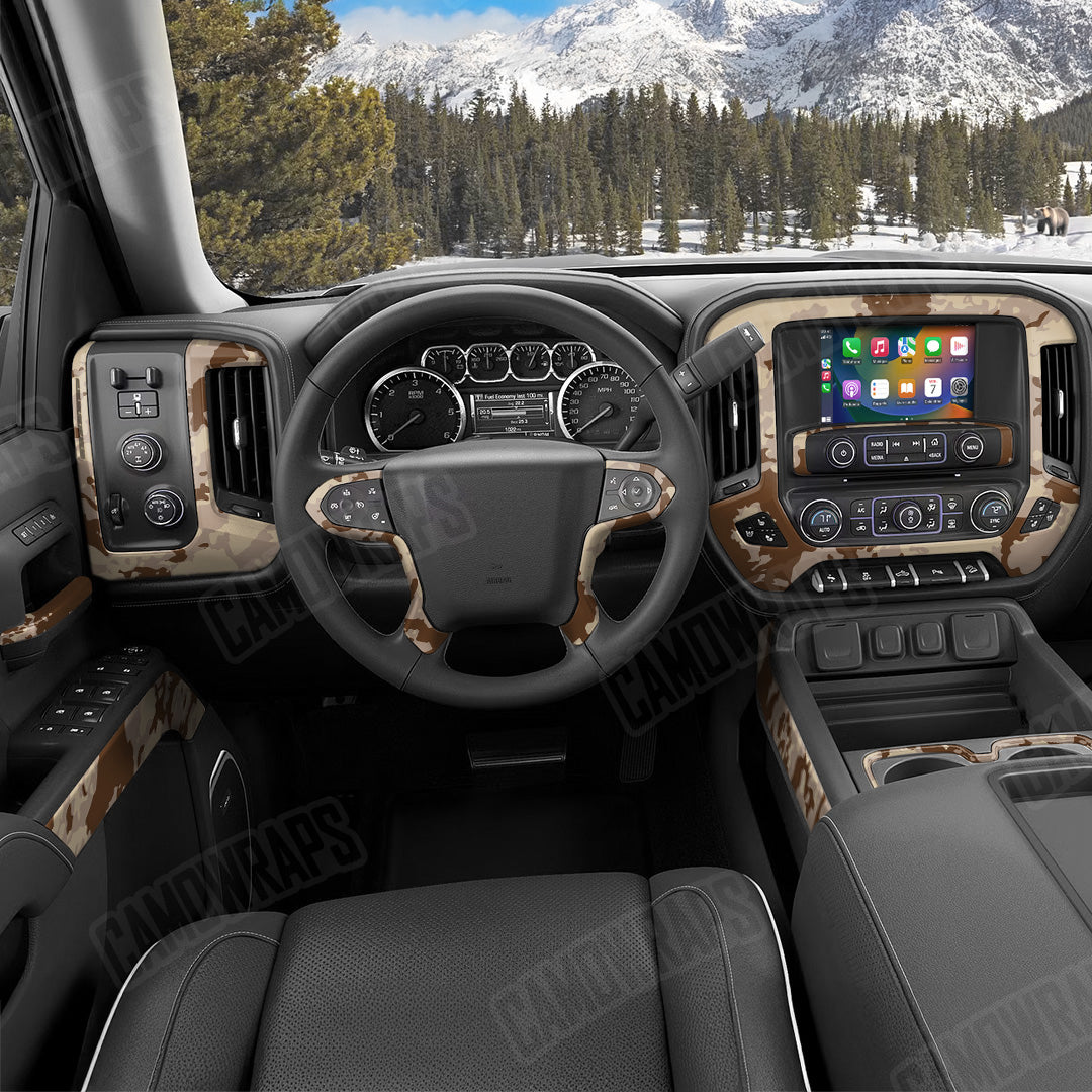 Treetop Desert Camo Car Interior Skin