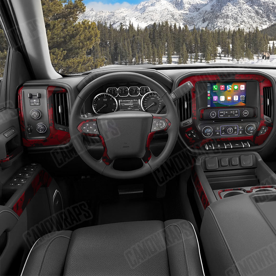 Treetop Vampire Red Camo Car Interior Skin